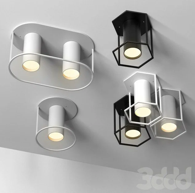 Set of 4 spot ceiling lamps by FILD Architonic
